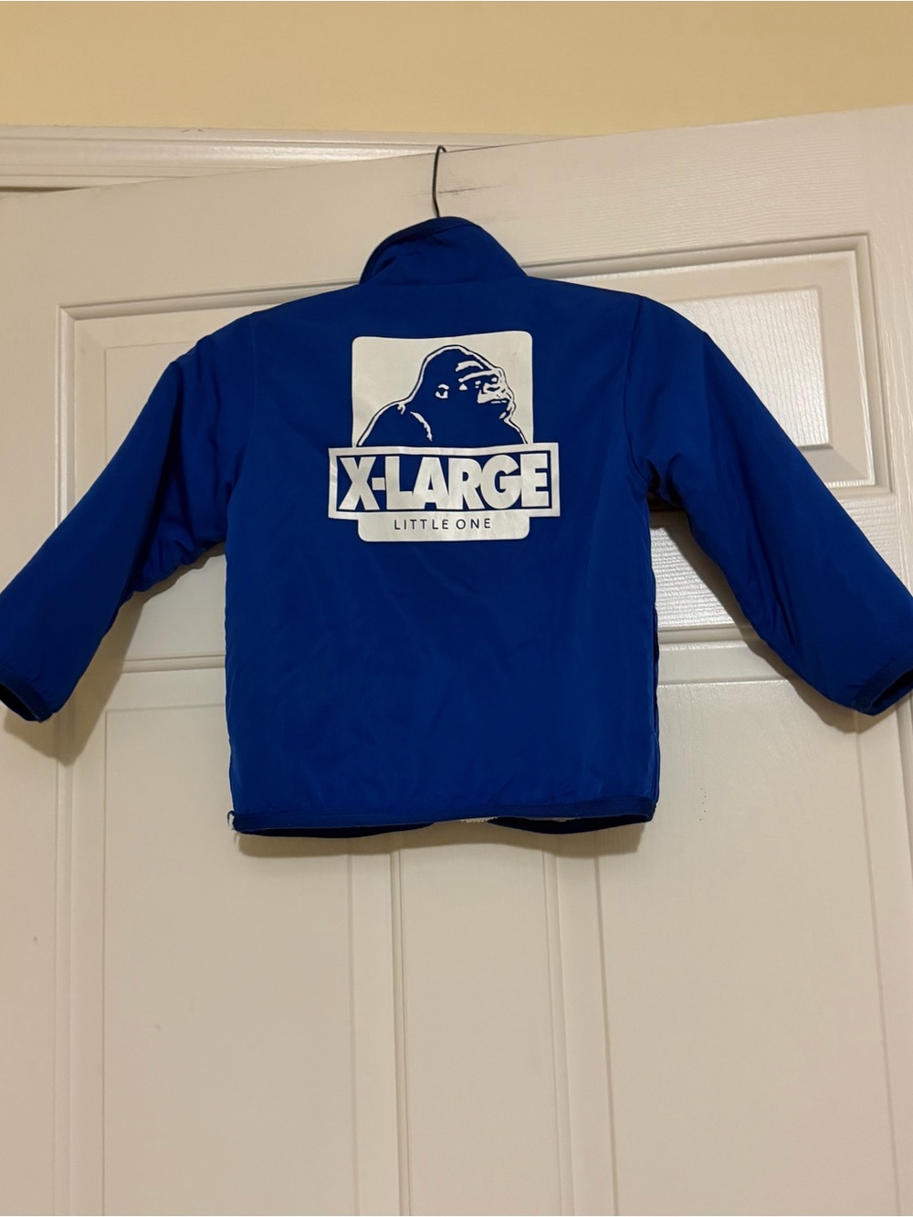 X-Large Little One Blue Gorilla Jacket Reversible Sherpa Lined Kids Vintage OG